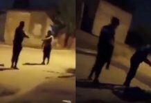 Así un policía norteño le pegó un tiro a una persona en situación de calle | VIDEO